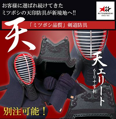 『天エリート』6ｍｍ十字刺織刺剣道防具セット